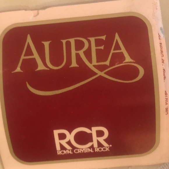 Aurea Italian crystal set with saucers BNWT - Picture 8 of 11